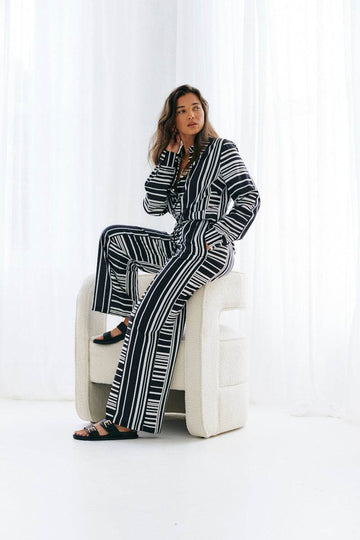 Abstract Stripe Co-Ord Trouser